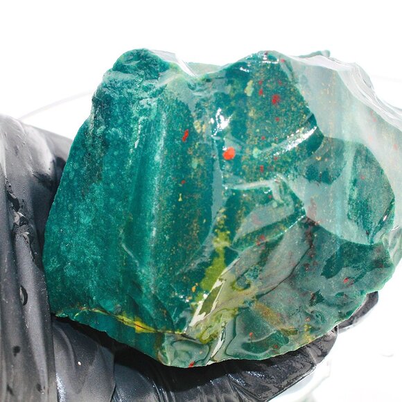 12oz Green Bloodstone Jasper Heliotrope Quality Raw Natural Rough Mineral Stone